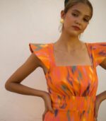 Vestido Louisse en naranja - Imagen 2