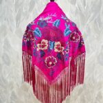 Mantoncillo Agatha (Fucsia con buganvilla)