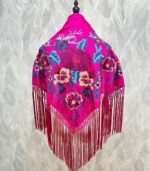 Mantoncillo Agatha (Fucsia con buganvilla)