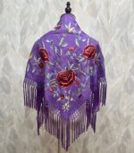 Mantoncillo Carla (Malva con rojo)