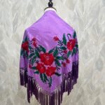 Mantoncillo Flavia (Malva con rojo)