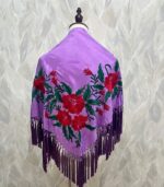 Mantoncillo Flavia (Malva con rojo)