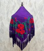 Mantoncillo Flavia (Morado con rojo)