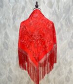 Mantoncillo Lucia Bordado al tono (Coral)