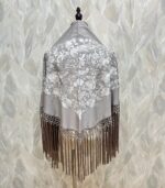 Mantoncillo Pavo Real (Gris Perla)