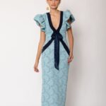 Vestido Vivo Perforado (Celeste)