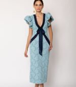 Vestido Vivo Perforado (Celeste)