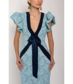 Vestido Vivo Perforado (Celeste) - Imagen 2