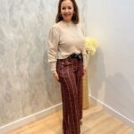 Pantalón de cuadros (Burdeos/Beige)