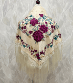 Mantoncillo Martina (Beige con buganvilla)