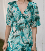 Vestido Brigitte Palmeras (Azul) - Imagen 3