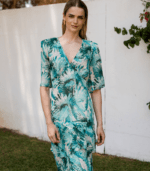 Vestido Brigitte Palmeras (Azul) - Imagen 5