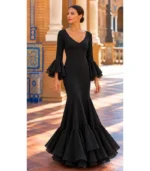 Vestido de flamenca Alaba – Negro - Imagen 2