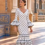 Vestido de flamenca Granada – Blanco