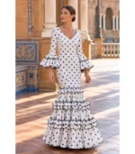 Vestido de flamenca Granada – Blanco - Imagen 2
