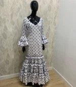 Vestido de flamenca Granada – Blanco - Imagen 3
