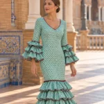 Vestido de flamenca Sevilla – Verde agua