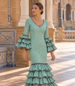 Vestido de flamenca Sevilla – Verde agua