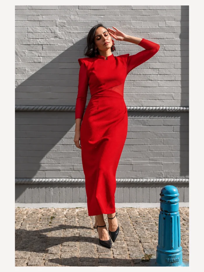 Vestido Lea Rojo - Imagen 3