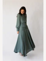 Vestido Omaira Verde Grisáceo - Imagen 2