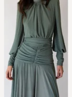 Vestido Omaira Verde Grisáceo - Imagen 4