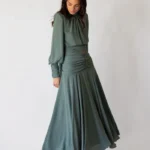 Vestido Omaira Verde Grisáceo