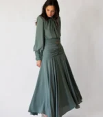 Vestido Omaira Verde Grisáceo