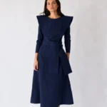 Vestido Oriana Azul Marino