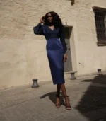 Vestido Raquel Azul Marino
